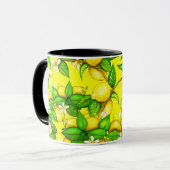 Tasse d'impression de citron sur le jaune (Devant gauche)
