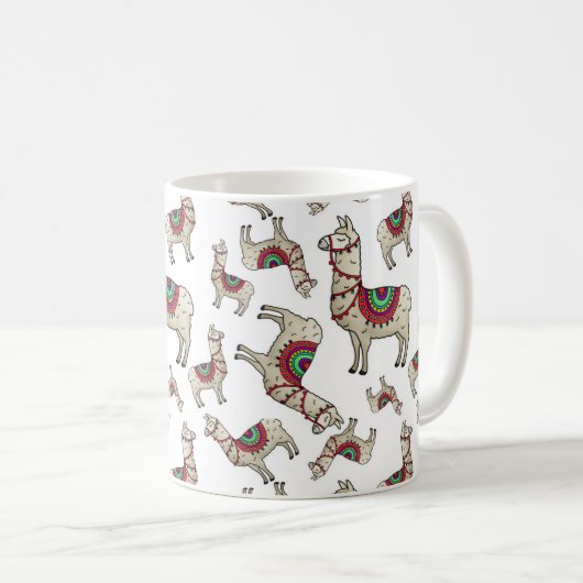 Tasse d'impression de lama (Devant droit)