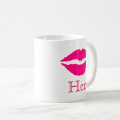 Tasse d'impression de rouge à lèvres (Devant droit)