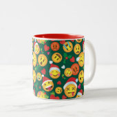 Tasse d'impression d'Emoji de Noël (Devant droit)