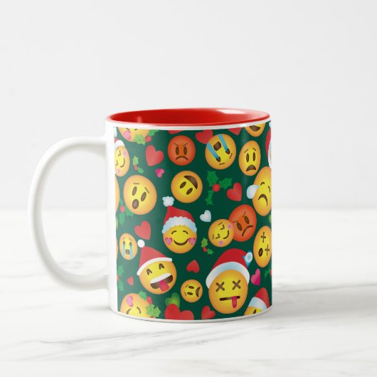 Tasse d'impression d'Emoji de Noël (Gauche)