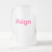 Tasse d'indicatif d'appel de radio-amateur (Devant gauche)