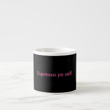 Tasse d'individu de Yo de café express