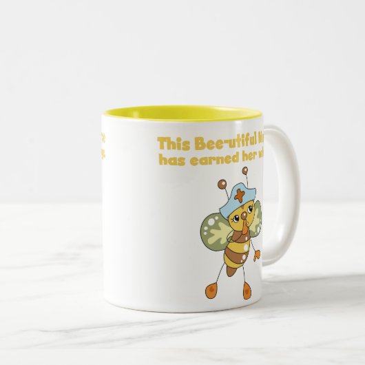 Tasse d'infirmière d'Abeille-utiful (Devant droit)