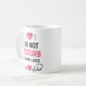 Tasse d'infirmière drôle Mode Infirmière Activé Ca (Devant gauche)