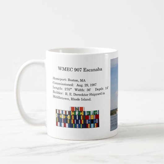 Tasse d'information de WMEC 907 Escanaba (Gauche)