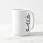 Tasse d'initiale de croquis d'hippocampe (Devant droit)