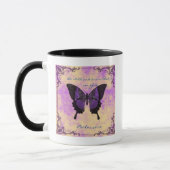 Tasse d'inspiration papillon « Be Still & Know » (Gauche)
