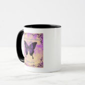 Tasse d'inspiration papillon « Be Still & Know » (Devant gauche)
