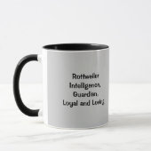 Tasse d'intelligence de rottweiler, loyale et (Gauche)