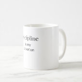Tasse Discipline est ma Dévotion (Devant droit)