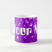Tasse Disco Carreaux pourpre 'Your Name' (Devant gauche)