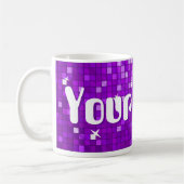 Tasse Disco Carreaux pourpre 'Your Name' (Gauche)