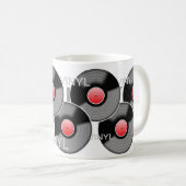 Tasse disque vinyle classique (Devant droit)