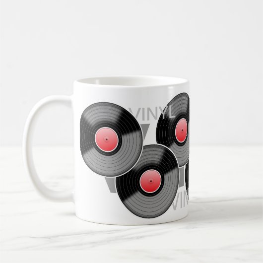 Tasse disque vinyle classique (Gauche)