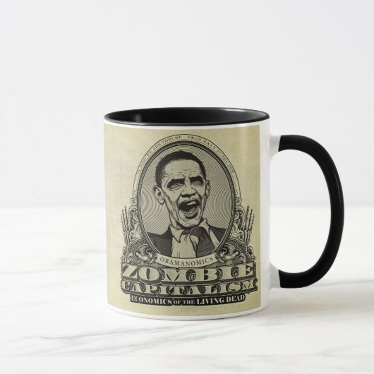 Tasse d'Obamanomics de capitalisme de zombi (Droite)