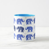 Tasse d'objet superflu bleu et (Centre)