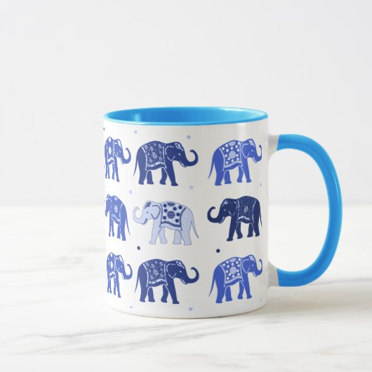 Tasse d'objet superflu bleu et (Droite)