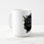 Tasse d'obsessions de citation de Franz Kafka (Devant gauche)