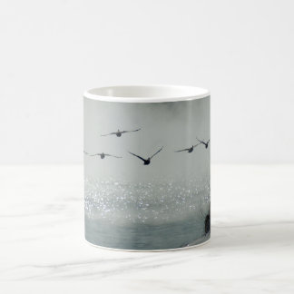 Tasse d'oies en vol