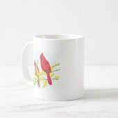 Tasse d'oiseau - cardinaux (Devant gauche)