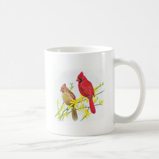 Tasse d'oiseau - cardinaux (Droite)