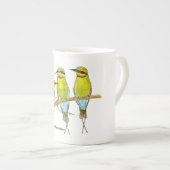 Tasse d'oiseau d'Abeille-Mangeur d'arc-en-ciel (Devant droit)