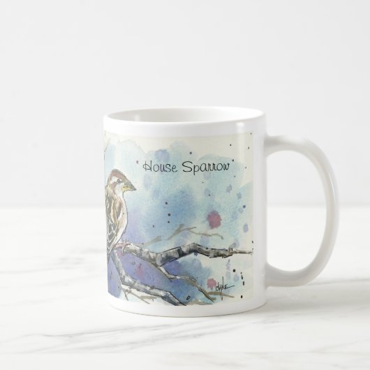 Tasse d'oiseau de moineau de Chambre (Droite)
