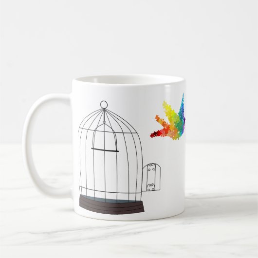 Tasse d'oiseau mise en cage par sensibilisation (Gauche)