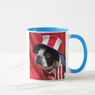 Tasse d'Oncle Sam de Boston Terrier