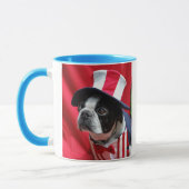 Tasse d'Oncle Sam de Boston Terrier (Gauche)