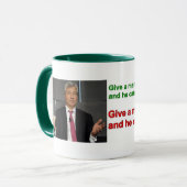 Tasse - donnez à un homme une banque ..... (Devant gauche)