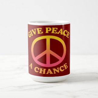 Tasse 'Donnez une chance à la paix'