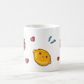 Tasse Doodle de fruits et légumes (Centre)