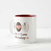 Tasse d'optométrie d'amour de paix (Devant gauche)