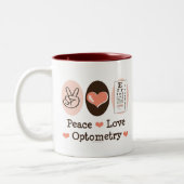 Tasse d'optométrie d'amour de paix (Gauche)