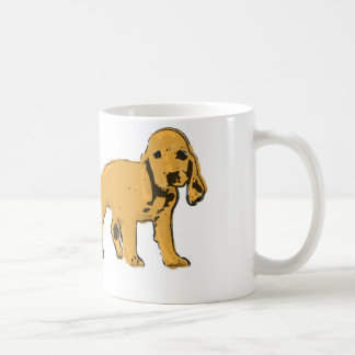 tasse d'or de chiot de cocker
