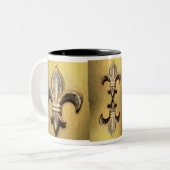 Tasse d'or d'impression de Fleur de lis (Devant gauche)