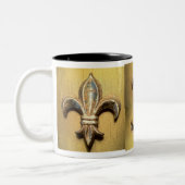 Tasse d'or d'impression de Fleur de lis (Gauche)