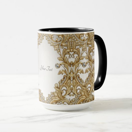 Tasse dorée décorative (Devant droit)