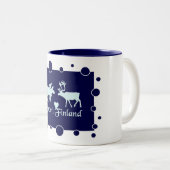 Tasse d'orignaux et de renne de la Finlande (Devant droit)