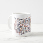 Tasse dorique avec le nuage de mot (Devant gauche)