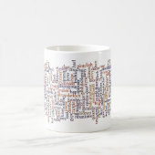 Tasse dorique avec le nuage de mot (Centre)