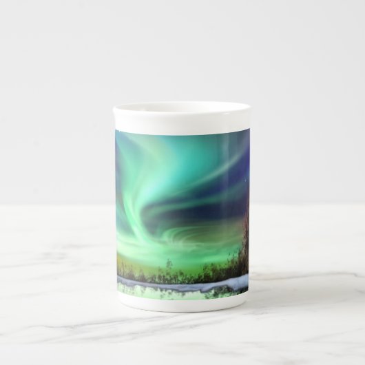 TASSE D'OS DE LA CHINE DE LUMIÈRES DU NORD DE (Devant)