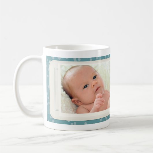 Tasse douce de faire-part de naissance de bébé (Gauche)