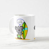Tasse d'ours de koala de surf (Devant gauche)