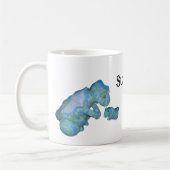 Tasse - Dragons de mère et d'enfant avec nom (Gauche)