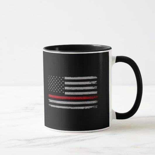 Tasse drapeau américain Thin Red Line _ Cadeau de  (Droite)