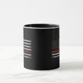 Tasse drapeau américain Thin Red Line _ Cadeau de  (Centre)