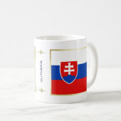 Tasse Drapeau + Carte de Slovaquie (Devant droit)